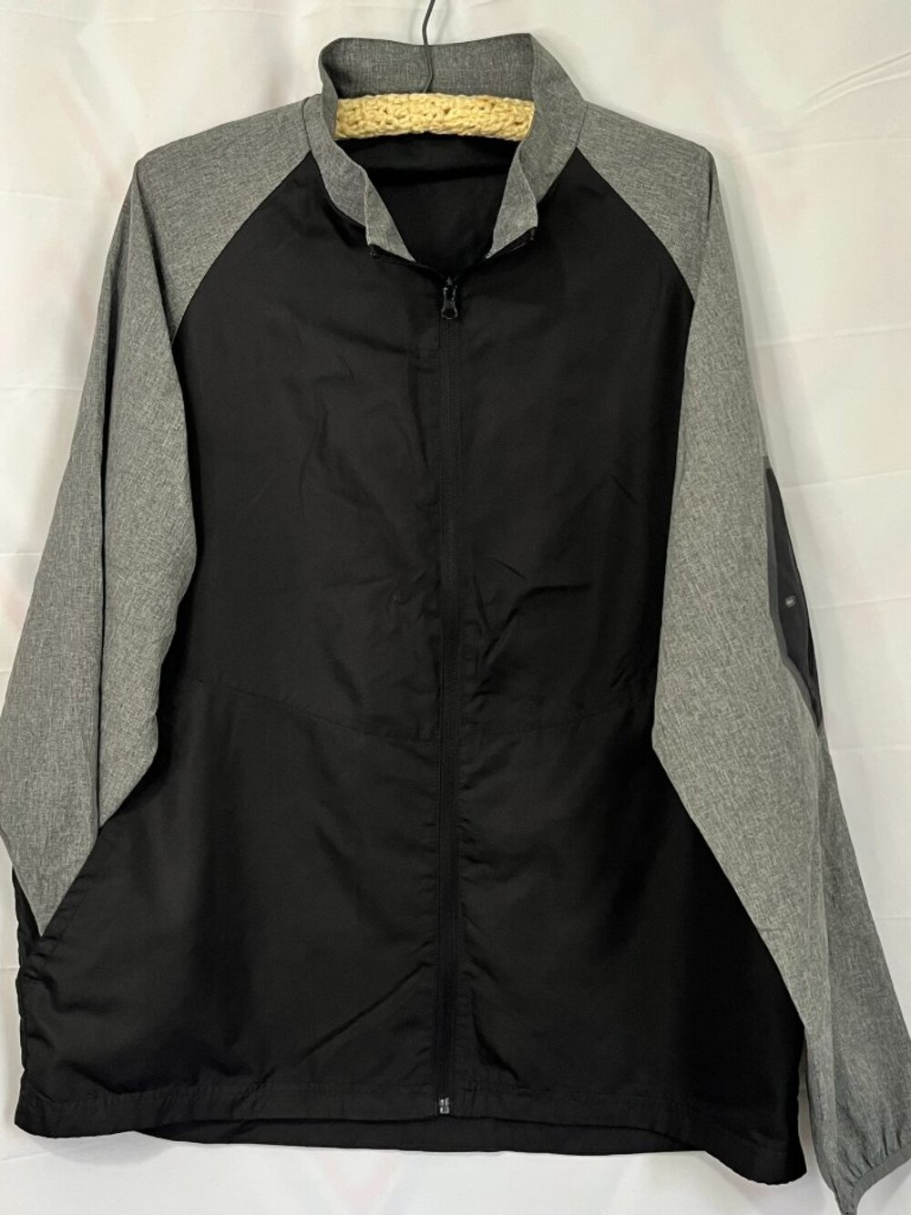 NWOT Men's Windbreaker Dunbrooke Jacket Hurricane Black Charcoal Full Zip Large